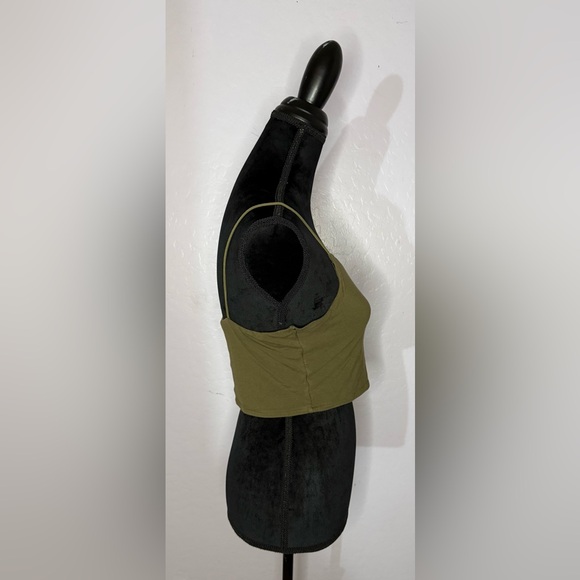 Fashion Nova Olive Green, White, and Black Crop Tops - Picture 2 of 12